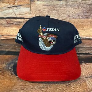 Titan Farm Tires Hat Men's One Size Adjustable Baseball Cap Navy Red Bear